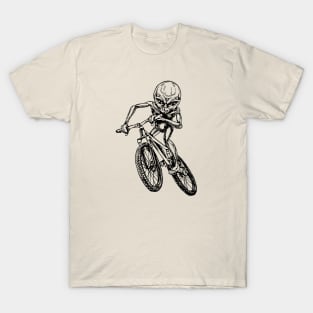 SEEMBO Alien Cycling Bicycle Bicycling Biker Biking Riding Bike T-Shirt